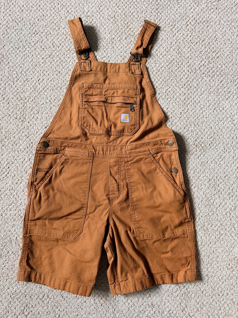 Womens carharrt over all shorts size small